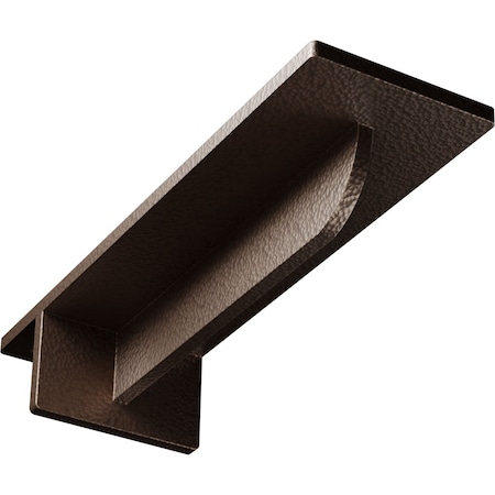 Ekena Millwork Heaton Hidden Support Steel Bracket w/ 6" Support Depth, Hammered Dark Bronze 3"W x 10"D x 2"H BKTM03X10X02HEHDB